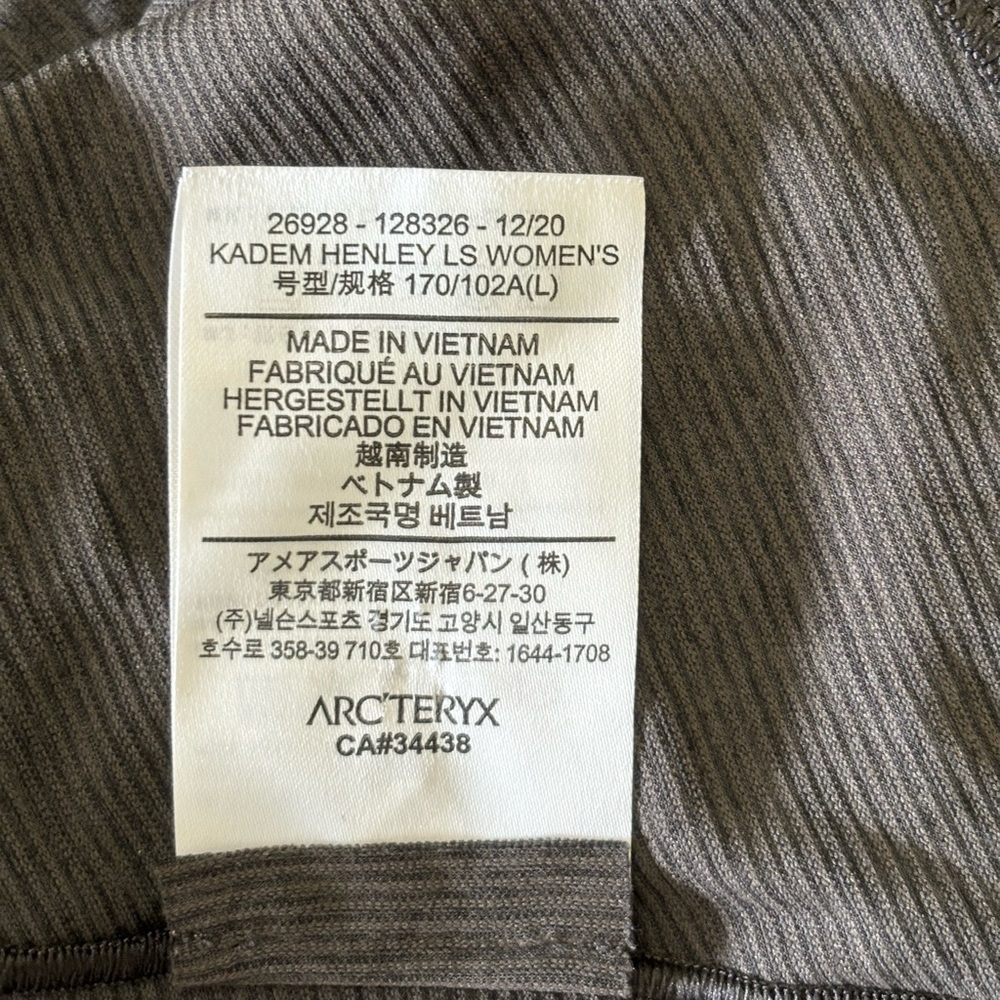 Arc'teryx Women's Kadem Henley Long Sleeve size large - Picture 5 of 8